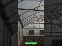 Το θερμοκήπιο με τροπική πλαστική ταινία σχεδιασμού Sawtooth