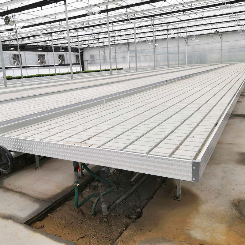 Στρώση και ροή 4FT * 8FT κάθετη υδροπονική κινητή κυλιόμενη καρέκλα τραπέζι με στύλο