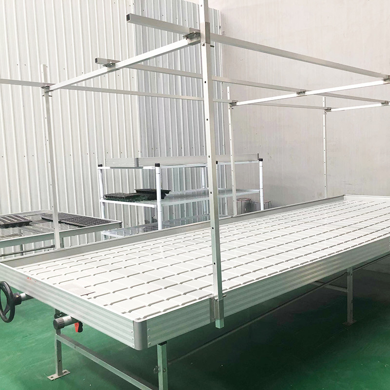 Στρώση και ροή 4FT * 8FT κάθετη υδροπονική κινητή κυλιόμενη καρέκλα τραπέζι με στύλο